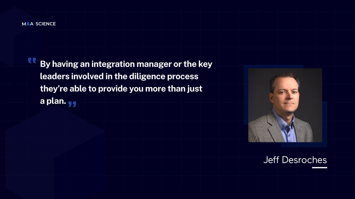 m_a_science's tweet image. One of the major advantages of having a #integrationmanager is that they can point out the red flags as early as possible.

Learn more from top-level industry experts at the #mascience podcast 👉 hubs.ly/H0qQGWD0

#mergers #acquisitions #divestitures #fintech