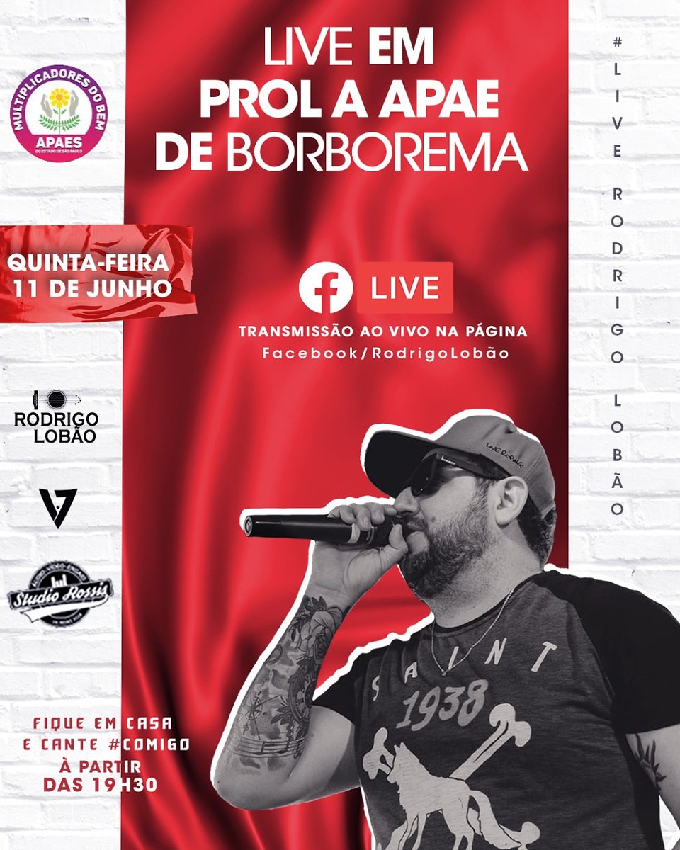 Rodrigo99695498's tweet photo. Já temos nosso próximo encontro marcado galera! E dessa vez a #live será destinada a APAE da nossa querida cidade de Borborema/SP. Contamos com todo o apoio de vocês. #vamosajudar a quem mais precisa. Anota ai, dia 11 de Junho você não pode perder essa super live https://t.co/D4tPCKTIIn