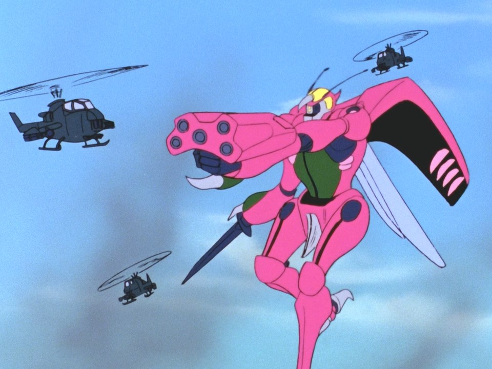 Garalia has the nerve of calling the helicopters "mosquitoes" even though she's in the bug!