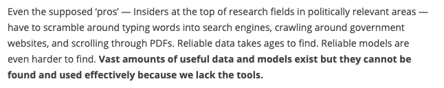 'I'm annoyed because I can't just Google something and get a completely valid and robust answer'