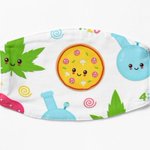 Image for the Tweet beginning: Cute Kawaii Weed Lovers Mask.