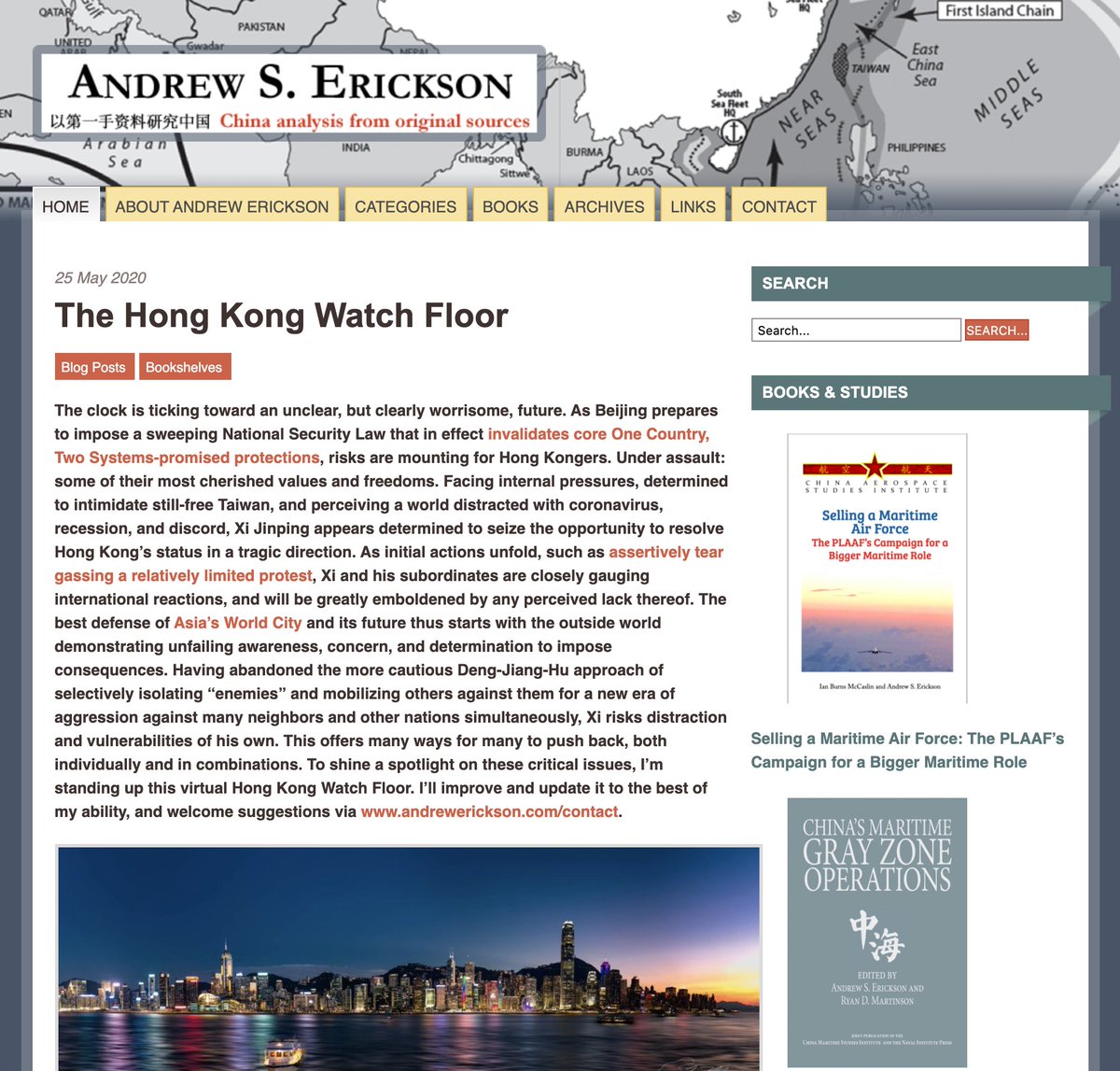 Now, to help stand the watch for  #HongKong, I've compiled the following sources: http://www.andrewerickson.com/2020/05/the-hong-kong-watch-floor/Please feel free to suggest your own @WHNSC  @robertcobrien  @StateDept  @SecPompeo  @USAinHKMacau  @icablenews  @inmediahk  @InmediaHK_EN  @StandNewsHK  @eyepressnews  @HongKongFP