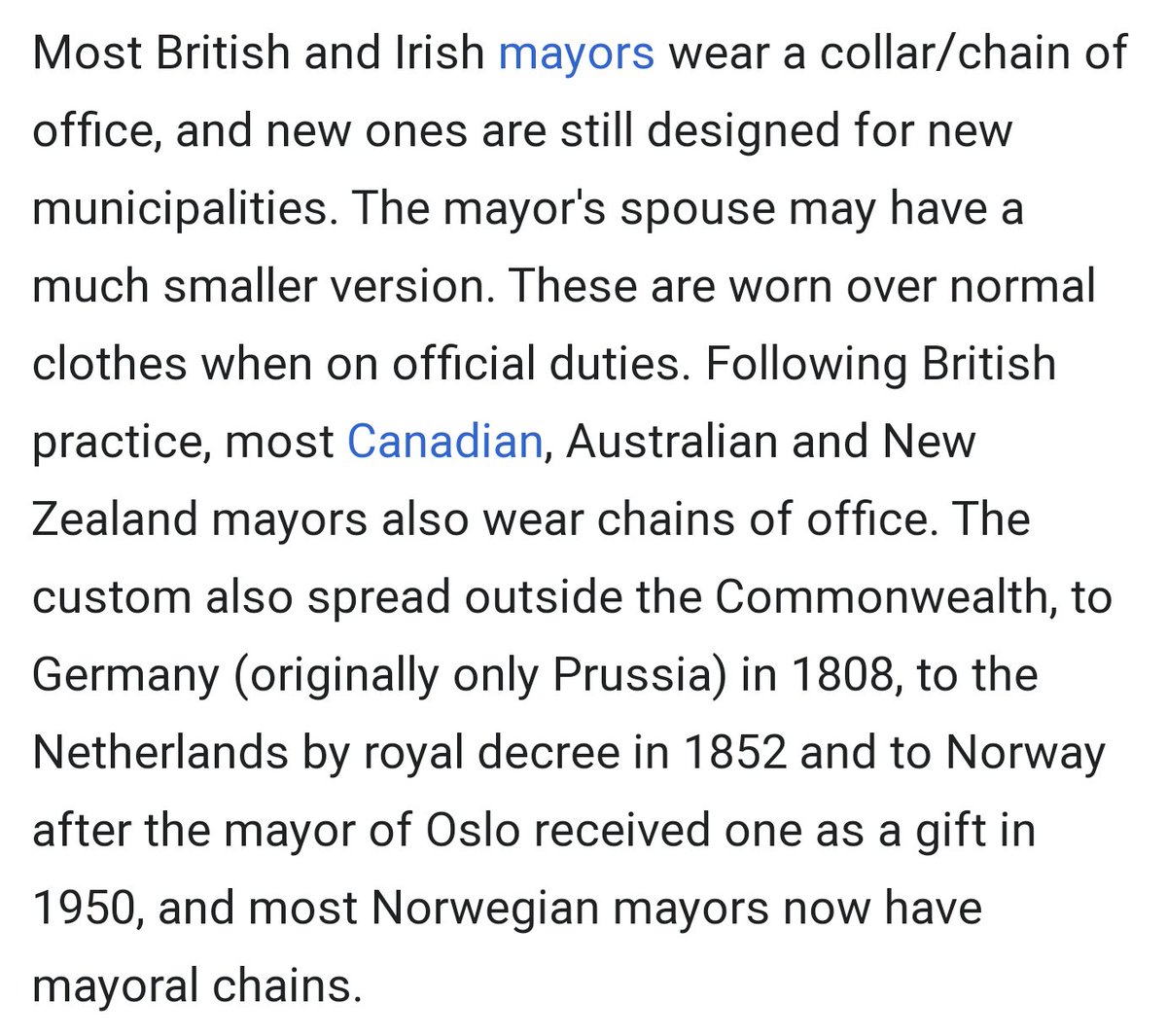 Ah. It's all of my research confirmed!!! Read along with me!-British-Irish-Canadian-Australian-New Zealand (aka, the WHITE nations of the Commonwealth)-Germany-Netherlands, and-Norwaymayors receive livery collars today!!! WOW. So much for an  @EUCouncil! Lol! Please...