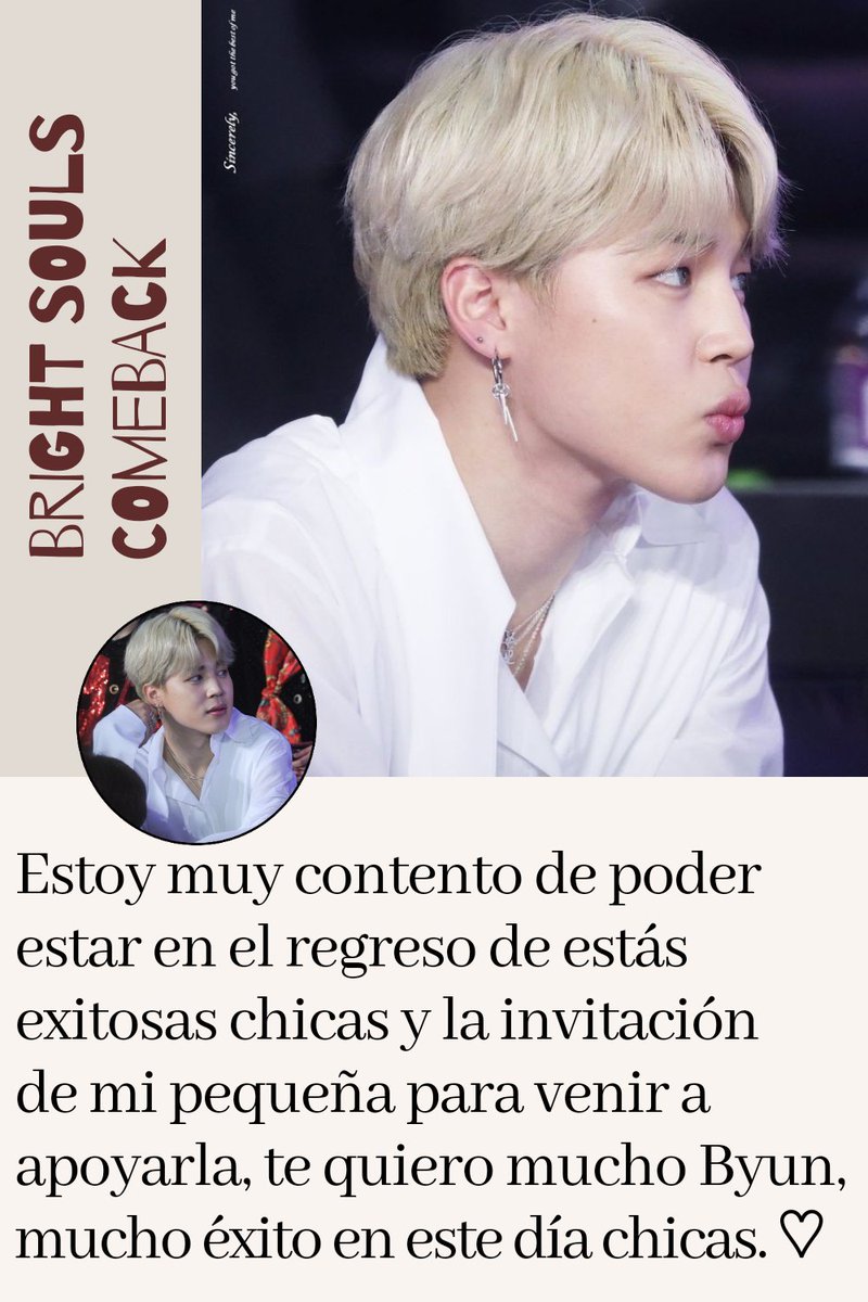 KxngMxn's tweet photo. ¦260520¦
                    ☼︎𝑩𝒓𝒊𝒈𝒉𝒕 𝒔𝒐𝒖𝒍𝒔 
                      𝑪𝑶𝑴𝑬𝑩𝑨𝑪𝑲☼︎

Se me hizo un poco tarde pero he llegado para apoyarlas 🥺
Byun eres realmente extraordinaria nena, nunca dejas de sorprenderme ♡

#BrightSoulsCB #TellMeYourWish https://t.co/OZghEHVkXI