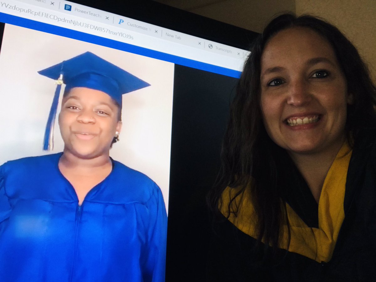 Wearing my graduation gown in my living room while watching and cheering on the CHS seniors!! #dukepride #iamcucps <a href="/CHS_ScienceDept/">CHS Science Department</a> <a href="/EWilliamsJr/">Eugene Williams, Jr.</a> @Mrs_Long11