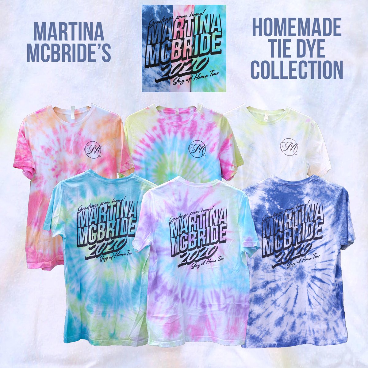 I had the idea to create a t-shirt to commemorate this time & my girls used it as a way to pass the time by tie-dying them! Proceeds from these Stay At Home Tees will be used by @teammusicislove to support band & crew members out of work due to #COVID19. smarturl.it/MM.TieDyeTshir…