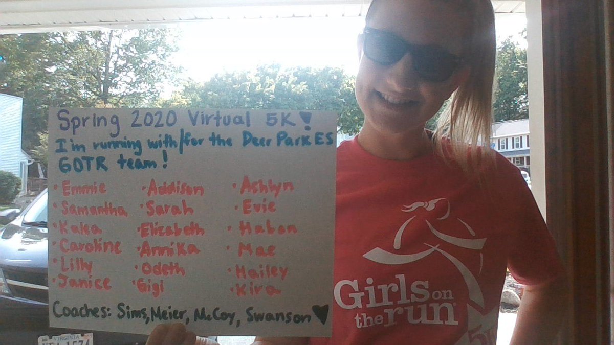 I had a fantastic time running this afternoon for the <a href="/GOTRNOVA/">Girls on the Run of NOVA</a> virtual 5k!! Proud of all the girls out there running this week! #🏃‍♀️💪 everygirl #notcancelled <a href="/DeerParkFCPS/">Deer Park Elementary</a>