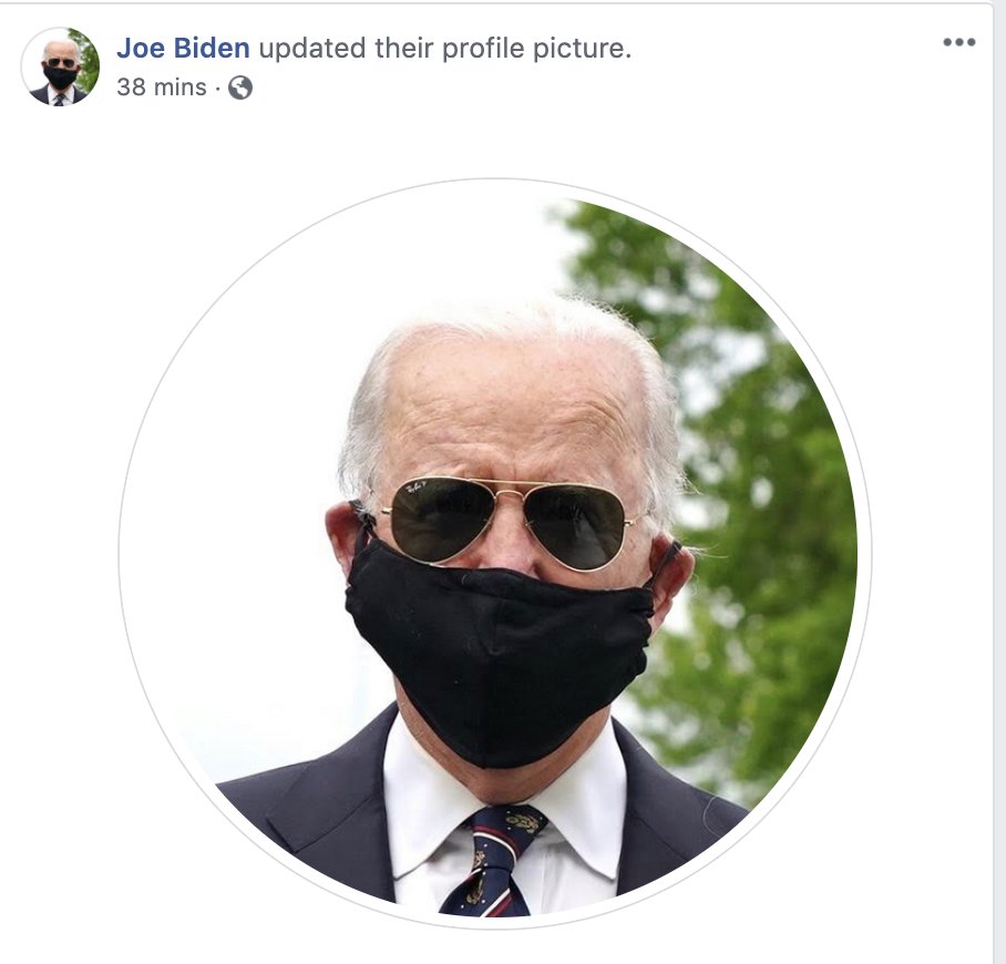 Jennifer Epstein On Twitter The Joebiden Twitter Photo Is Now Him Wearing A Mask