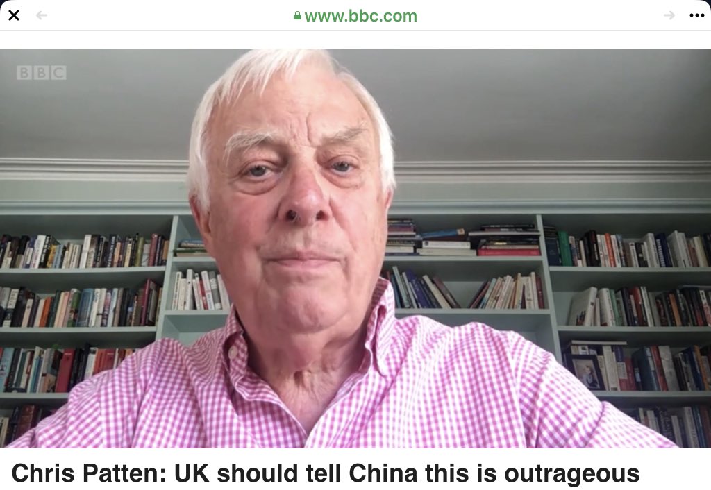 You wake and looming over you is Chris Patten. "There's not much time," he says. "You have to trust me." Trust him? How did I get here? The last I remember I was in a taxi on the way to the opera. Trust him? Your eyes roam and see the bookcase behind him. Trust him. Yes, I will.