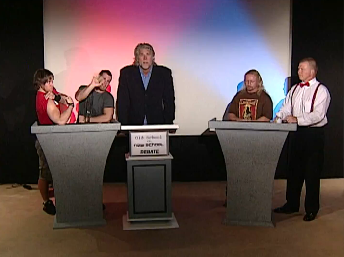 Don't let people tell you TNA was bad, Kevin Nash hosted a Millennials vs. Boomers debate with MCMG vs. Jerry Lynn & Bob Backlund.  #tna07