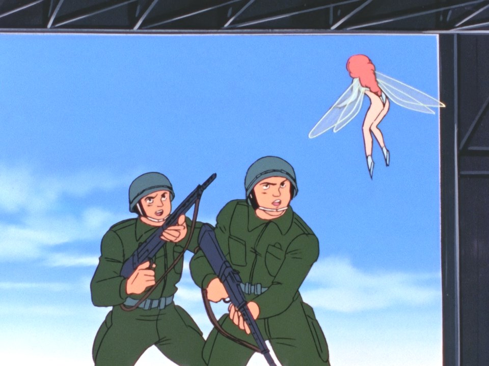 A fairy and a teenage boy outwit trained military personnel. THAT is anime.