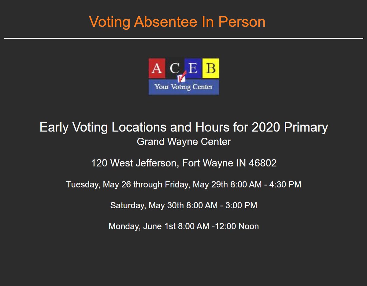 Early in-person voting started today at the Grand Wayne Center and continues through Monday. Vote Yes to support the REPAIR FWCS referendum and continue improving learning environments for our students! #repair2020voteyes #strongschoolsstrongcommunity #thankyoufortwayne