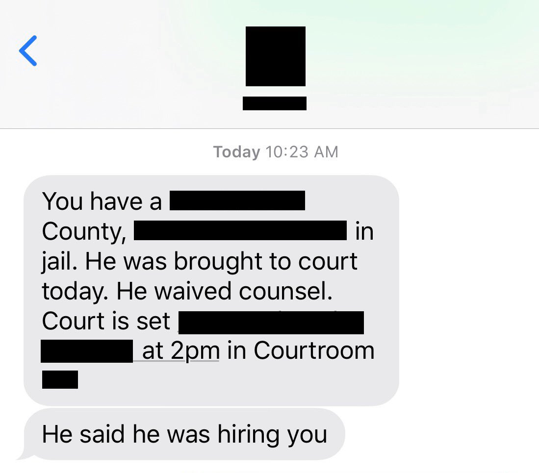 One of them – a former trial team partner of mine – works in a county about 1.5hrs from hereAnd sent me this text while I was getting ready to hop on a Zoom meeting for the next Fireside Lawyers ep