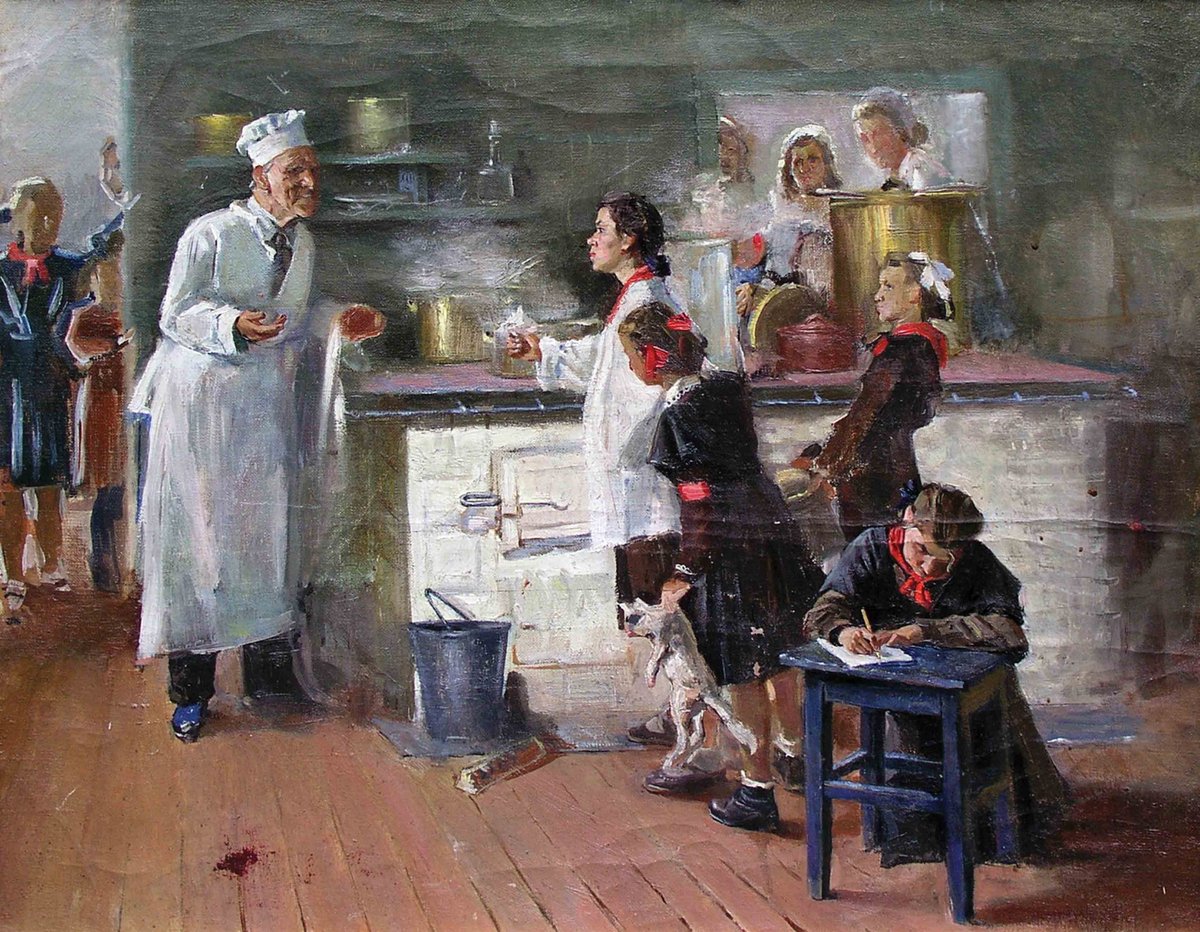 SovietArtBot's tweet image. "Pioneer Control"
Alla Horska, 1952