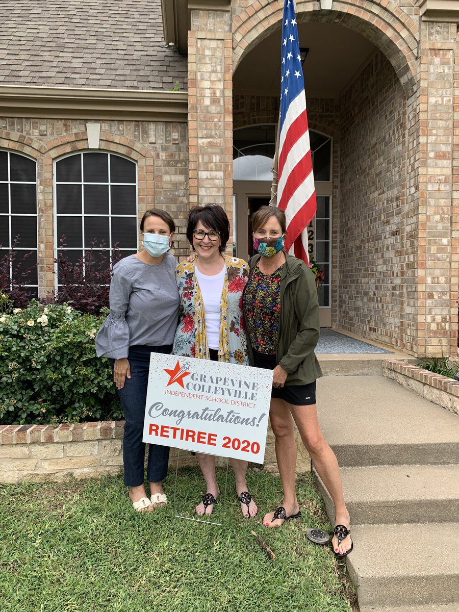 I love my District! I was honored to have a visit from special GCISD staff wishing me well on my retirement! My 33 years have been amazing! Thank you friends for such a fun treat! (I will be working until June 30th but I can celebrate for a month!!)<a href="/GCISD/">Grapevine-Colleyville ISD</a>