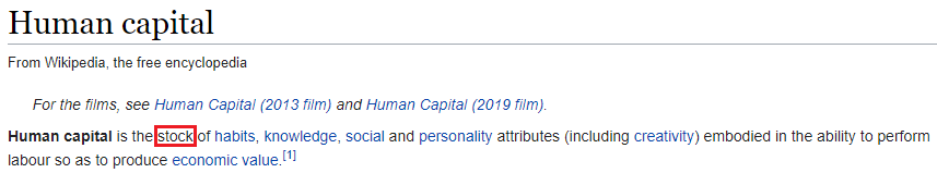 Note that Hassett did use the term "human capital stock" wrong. As per the first line of the Wikipedia page, a human capital stock is a stock of skills, not a bunch of workers.But the term is NOT rooted in slavery. https://en.wikipedia.org/wiki/Human_capital