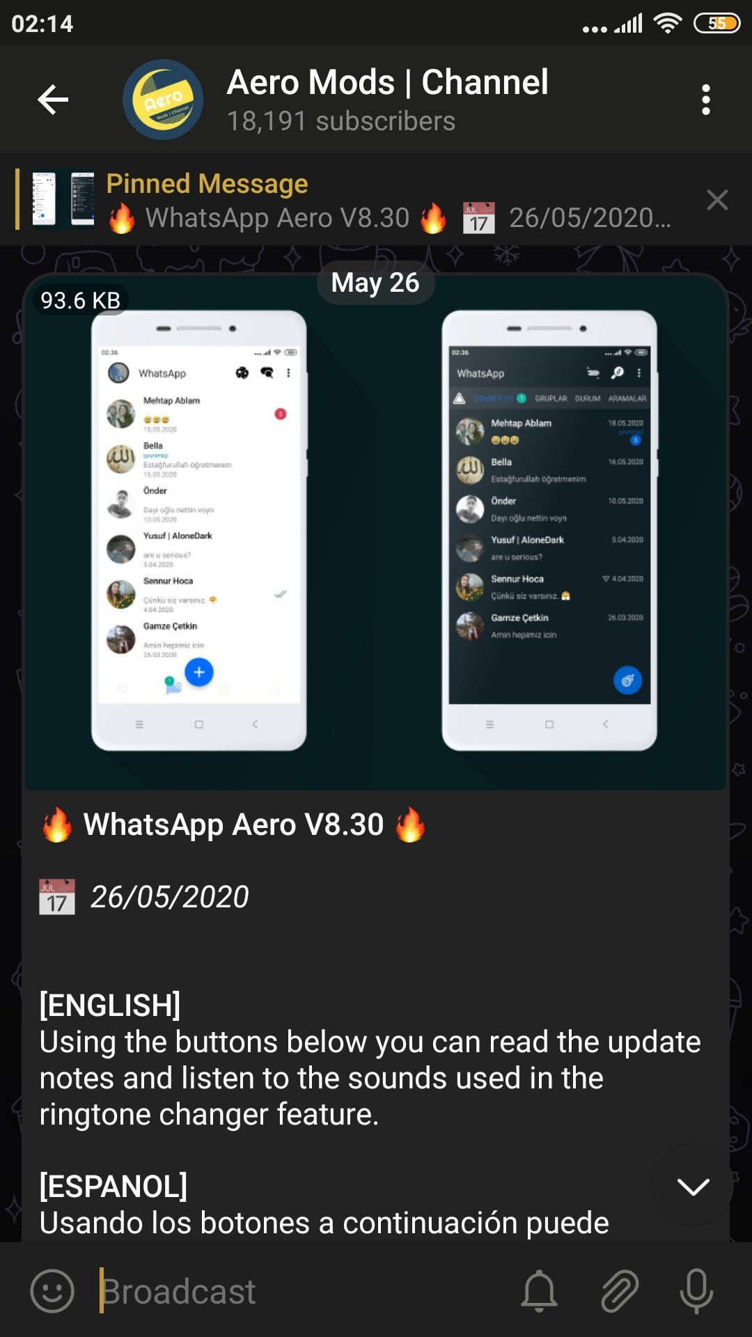 Hazar Bozkurt On Twitter Whatsapp Aero V8 30 Download Https T Co Ytemcbatag Changelog Https T Co Savnnsa3aq Listen To New Ringtones In The App Https T Co Tarmhpyrfc I Recommend Using Com Aero And Com Whatsapp Package Name Com Aerolla
