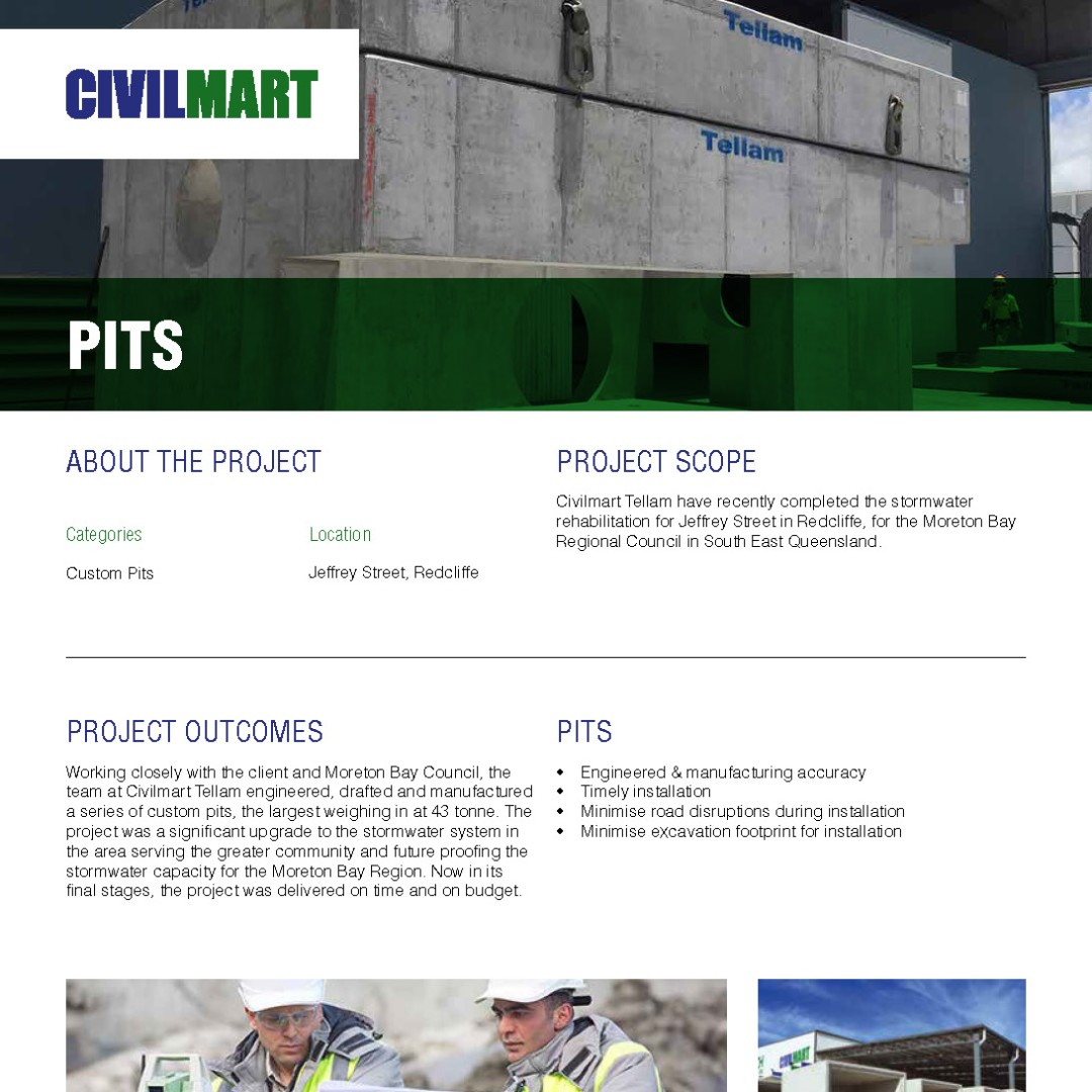 CivilmartGroup's tweet photo. Specialists in Custom Precast Solutions

Working closely with Morton Bay Council, the Civilmart Tellam team recently engineered, drafted and manufactured a 43-tonne custom pit, as part of a larger series of custom pits. See more here: https://t.co/6gjWFsQmwI https://t.co/NTntBcl5af