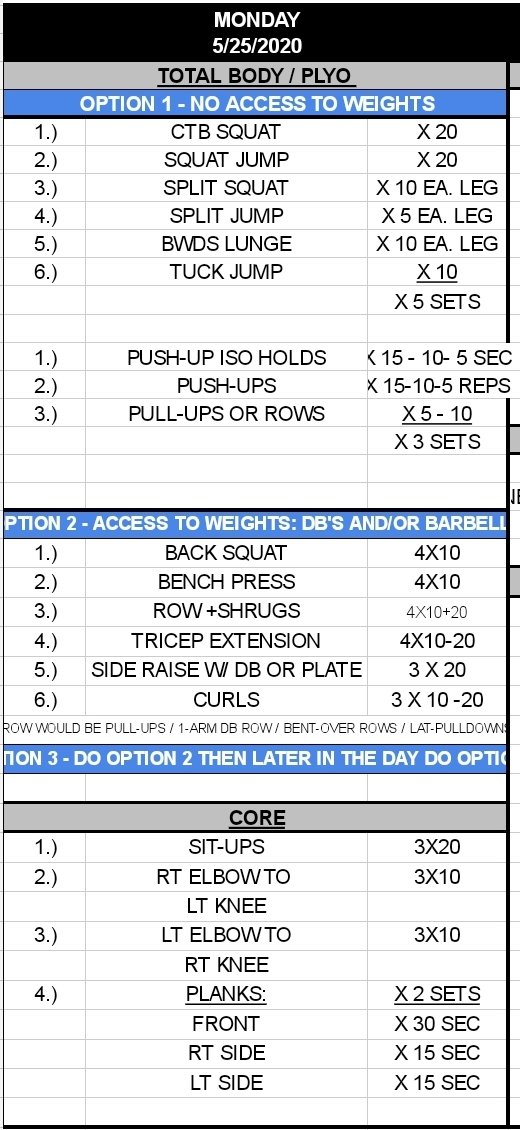 TylerLionsFB's tweet photo. Let's get better this week...
🚩 Read and Follow all instructions on attachments for Workouts, @ClutchCourse, and @sportsYouApp
🚩Be ready for @zoom_us meetings for Offensive &amp; Defensive Days(Take Notes)
Thanks @DanEasonJT and @teamAPEC for home and gym workouts https://t.co/ZJXeHNezMP
