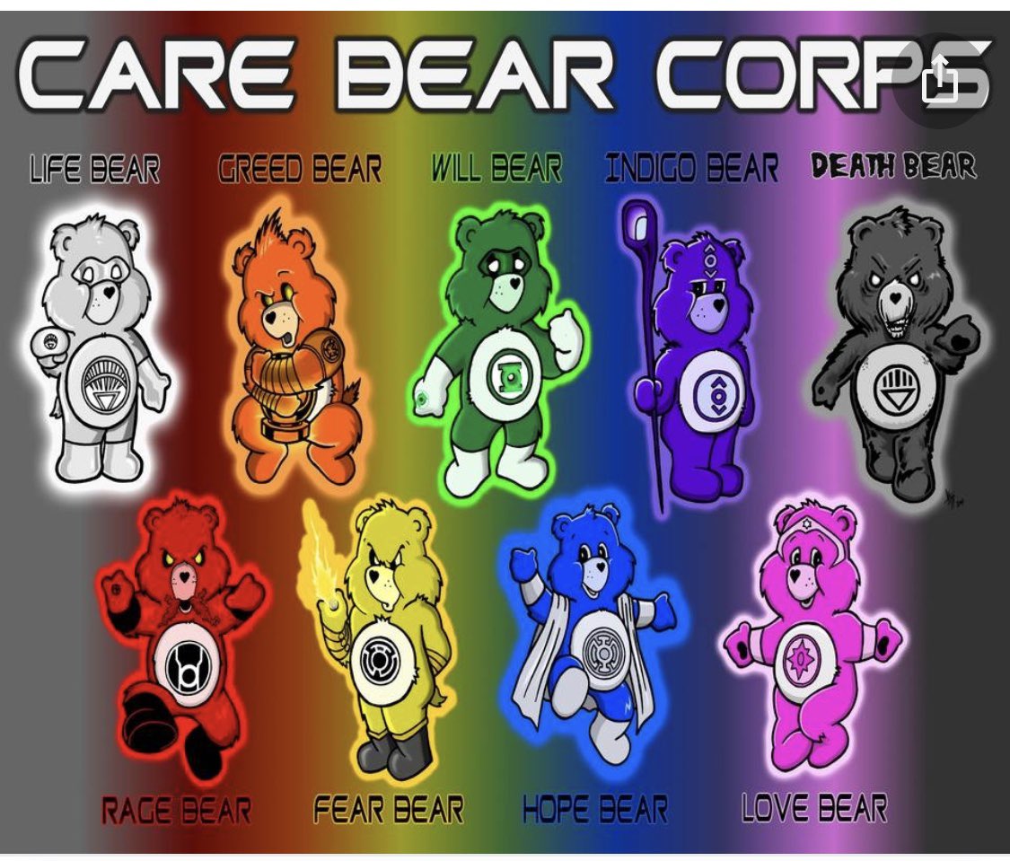 MaryBethPorter's tweet photo. #RejectedCareBears: I wanted some1 to make a #FEARBear, alas it already exists. I want one more😬tho. You know that feeling😬, when you recognize it😬, you KNOW you have to push through that feeling. Get to other side of that rainbow🌈 spectrum..Fear🐻 morphs to #CheerBear!🙏✨😘 https://t.co/NOKxSj958I