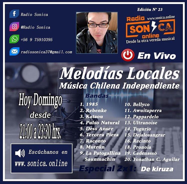 kataou's tweet photo. Ahora #EnVivo por https://t.co/CnSP1r1lRt de #radioSonica compartiendo mis nuevos sencillos #EAQSS #SoloConElla #ComoLlegoATuAmor de mi álbum #MientrasTanto... los esperamos...

#24Mayo #GeneracionDorada #artistaslatinos #ColombiaEstaAlAire #Chile #Facebook #Love #LatinosUnidos https://t.co/hJetYmL1rH