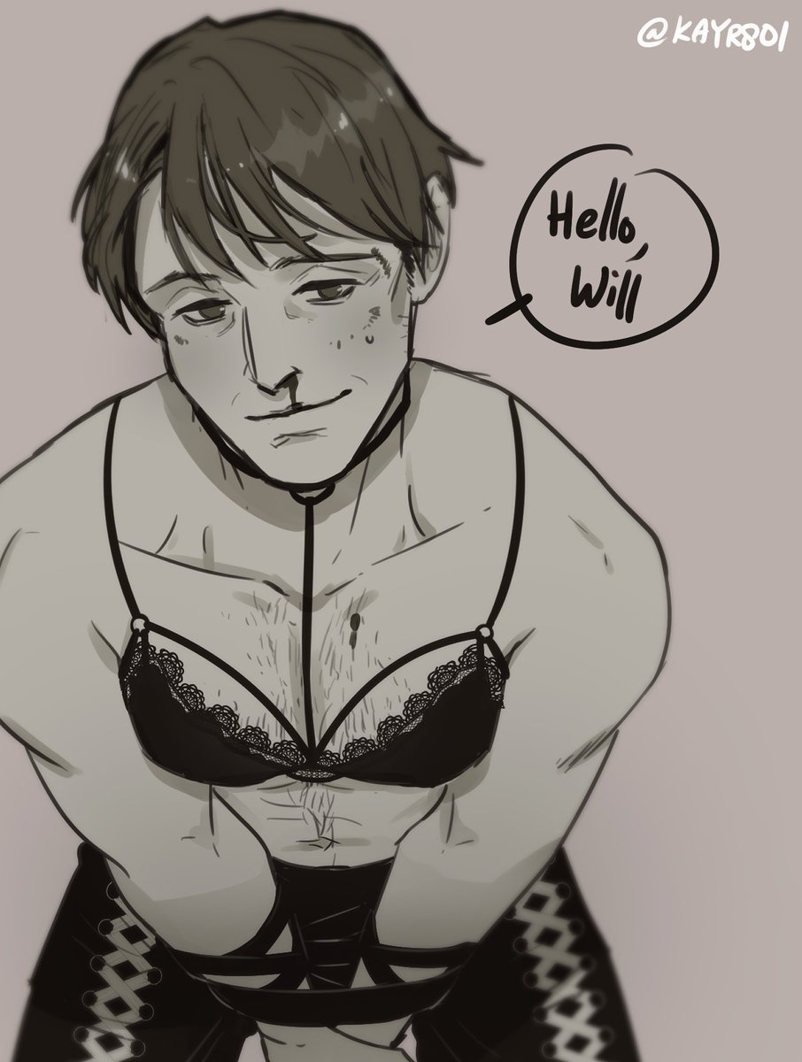 People been drawing men with bra lately... I joined #Hannigram 