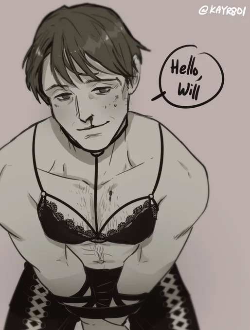 People been drawing men with bra lately... I joined #Hannigram 