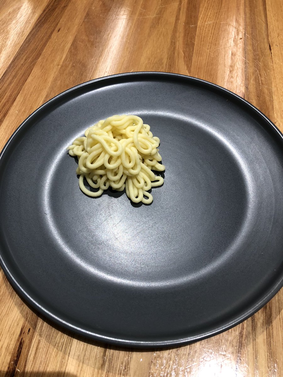 c3dprintio's tweet photo. Noodles, anyone? Two stages of an above height print (mash potato) @stephendann https://t.co/mxEo4JlcrA