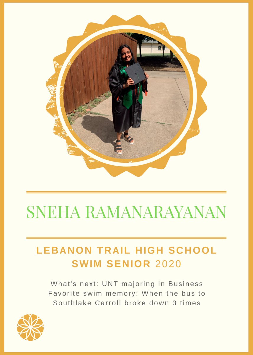 LTHSswimteam's tweet photo. Kicking off senior spotlight week with Sneha.
Congrats Sneha!
#LTBetterTogether #LTHSFirstClass #LaneBlazers https://t.co/vRnk5SuTed