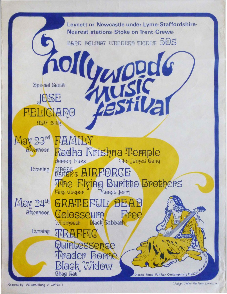 50 years ago today, the grateful dead play overseas for the 1st time, an afternoon set at the hollywood festival (attendance ~45,000) in newcastle-under-lyme. after black sabbath, before traffic, with many between. decent soundboard:  https://archive.org/details/gd70-05-24.sbd.hanno.6481.sbeok.shnf [1/11]