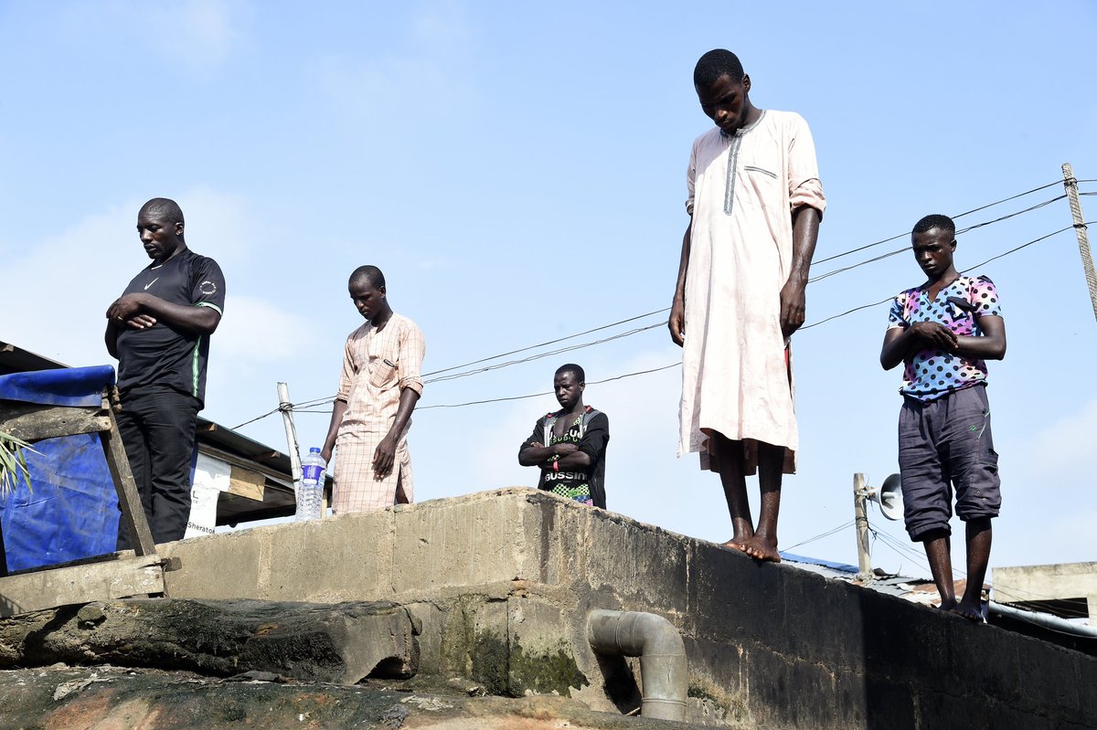 EkpeiPius's tweet photo. Muslims pray observing physical distancing to mark Eid al-Fitr celebration.

#EidAlFitr #eidmubarak2020 #EidMubark #photojournalism #Religion #COVID19 #AFP #afpphoto https://t.co/PkwxaxkRAp