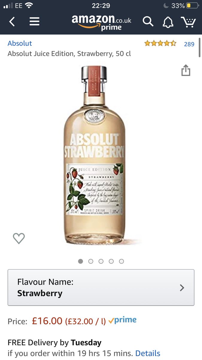 gpickfordx's tweet image. Shopping on Amazon for strawberry vodka and come across this heartfelt review 🤠