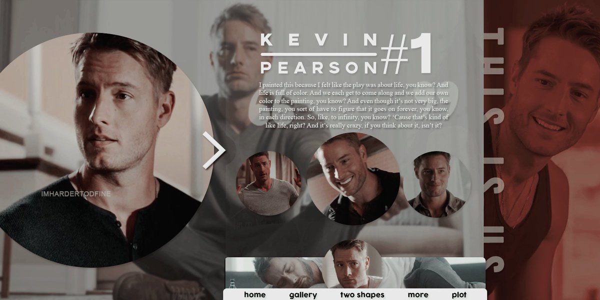 ㅤ

ㅤ       ▌ ▍❛ 𝐊𝐄𝐕𝐈𝐍 𝐏𝐄𝐀𝐑𝐒𝐎𝐍 ❜

━━ ╱╱(...) even when he tries to
     tell people how pathetic he is...
 they don't hear it, they just cheer.

ㅤ
ㅤㅤ⿻   #ThisIsUs | rol med/ext.
                my own interpretation.

 ㅤㅤㅤㅤㅤㅤ   ↺ - ♡?