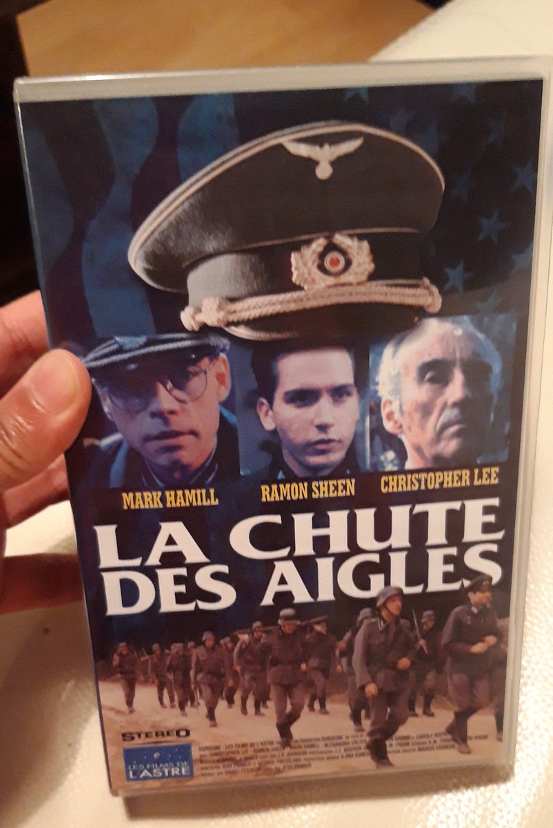 RiseCarole's tweet photo. @HamillHimself @headgeek666 Talking of war movies, I have this old VHS, in French, still plays. Any particular memories about this one?
#FallOfTheEagles https://t.co/E4yCs2185j