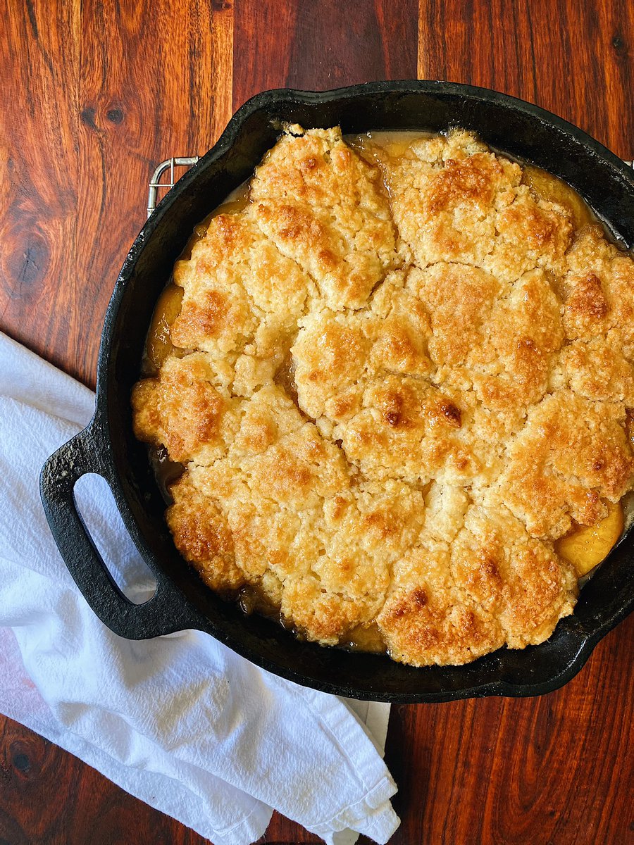 i made a medicated version of  #thekitchenista’s peach cobbler and yes. 60mg THC total.