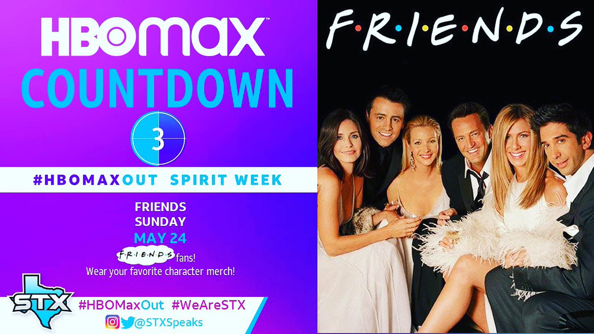 STXspeaks's tweet photo. #HBOMaxOut Spirit🎉Week Countdown 3! Showcase your #FunAroundSTX by posting your photos from today wearing your Friends Swag or reacting a Fav Friends scene -Tag @STXSpeaks for a chance to win a Friends item! https://t.co/be5lg8hXdT