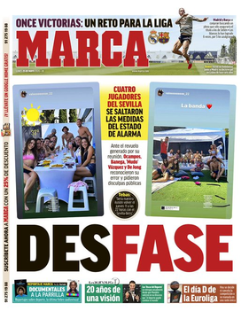 JoseMariFC's tweet photo. Esta fue la portadita de @marca cuando Jovic se saltó la cuarentena. Protegiendo al jugador con sus declaraciones, pobre. Al #SevillaFC no, al Sevilla hay que atacarlo. Cómo se os ve el plumero. https://t.co/IGV2ZZ3UUg