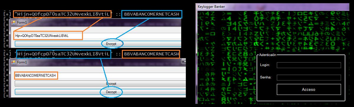 pollo290987's tweet photo. #Banking #Brazilian #malware maybe related with #Lampion. 

By pdb: #KLBanker

Loader for W7 &amp; W10
Antidebug
Banks: Santander, BBVA, BancoEstado

2 more samples related:
 EncryptAndDecrypt: Used to enc/dec strings 3DES+CBC.
 Clientes: Login for "Keylogger Banker" https://t.co/AzQXPtyFcJ