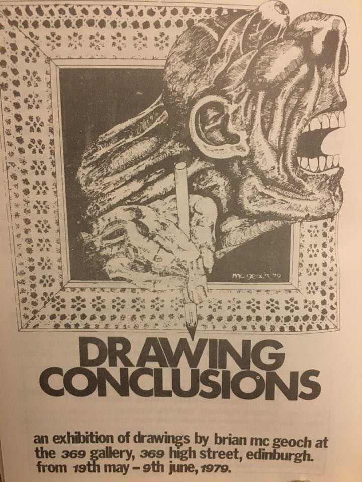 The magazine demonstrates a live connection with the arts, including music and writing as well as visual artwork. So I’ll end the thread on this advert for an art exhibition that is seemingly themed around critiquing the time of the artist. Meta!