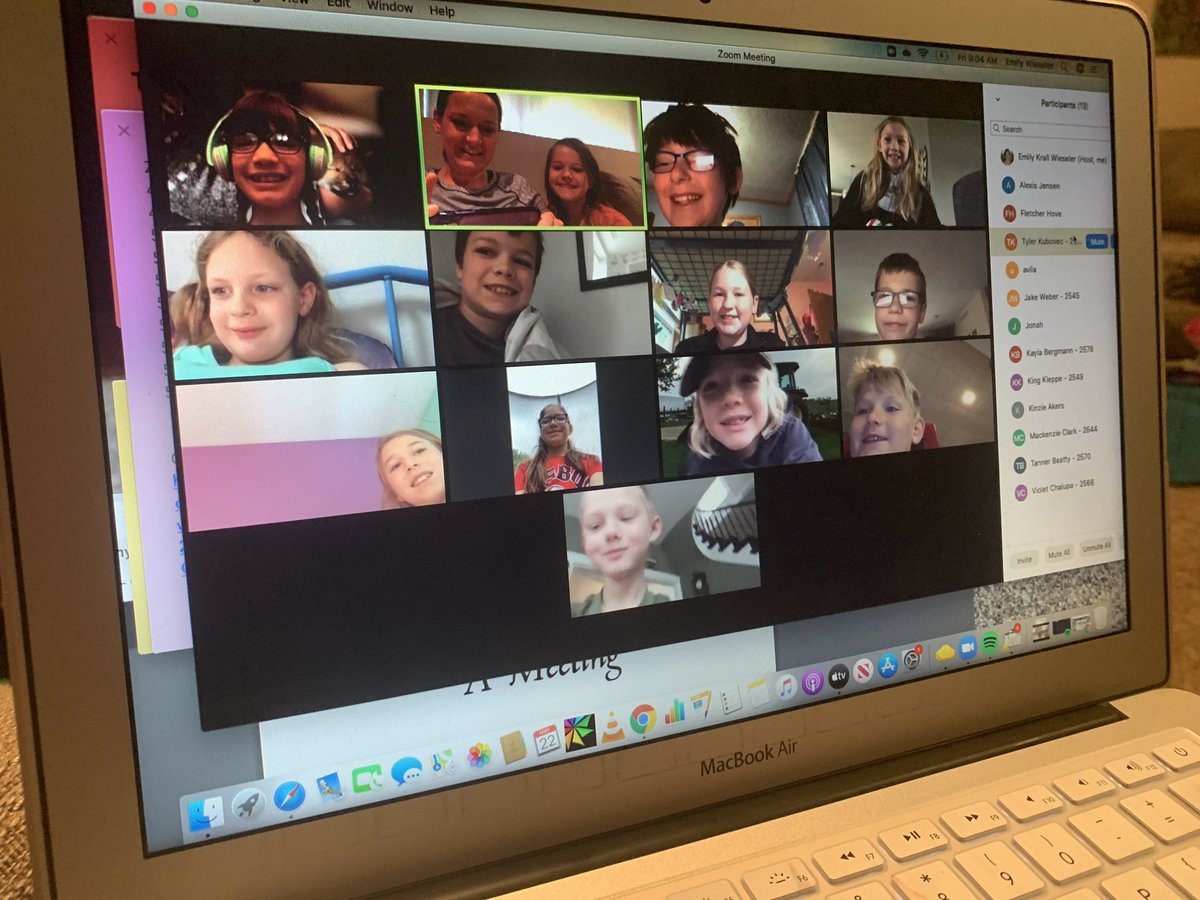 Such a fun Zoom the other day!  Students have been sharing everything from dance videos to iMovies to projects.