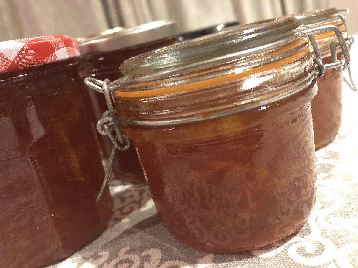 shropshockeymum's tweet photo. Hebe and I made our first ever marmalade... 3 fruit... looking forward to breakfast!๐ #domesticgoddesses https://t.co/cndxTBT7Jd