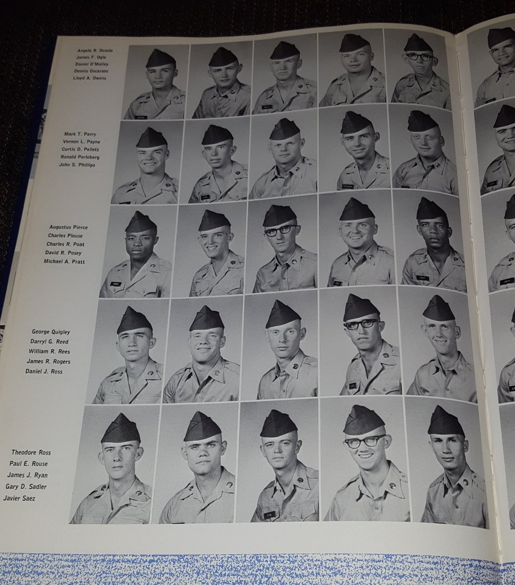 Yesterday I went to an estate sale and bought this book company d fifth battalion 3rd Brigade November 2nd 1967 basic training graduation class. Most of these guys probably went to Vietnam. Some did not come back. Photos below.