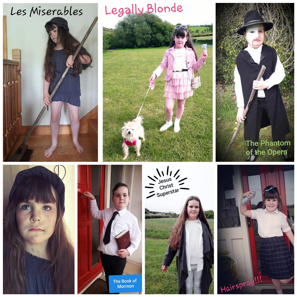 Dees_Cakes1's tweet photo. What a week dressing up as our favourite musicals for the Dress Rehearsal competition with @BGETheatre Alana has been a very enthusiastic little lady and we've had such fun. Sad to see it over but we have some great pics and memories. Thanks BGET 😊 #BGETDressUp @IrelandAMVMTV https://t.co/PhoGo5xiwK