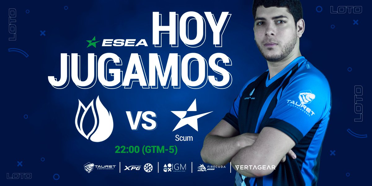 LotoGaming's tweet photo. #CSGO @ESEA #Match9
📢 Hoy Vs #Scum en la #MainLeague🏆
Dale al ❤️ y acompáñanos con un #LetsGoLoto🔥
Powered by
@XPG_Global | @Tauretunilago | @SeagateLATAM | @SeagateLATAM | @VertagearLatam https://t.co/gi1pTL0YyX