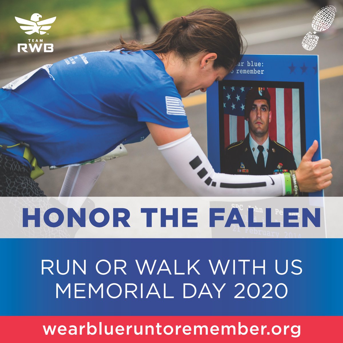 wearblue's tweet image. Join us and @TeamRWB this Memorial Day:

wearblueruntoremember.org/memorial-day

Learn their stories. Speak their names. Honor their legacies. 
@SarahPalinUSA @deesnider #forthefallen #runinblue #learntheirstories #speaktheirnames #honortheirlegacies #shareyourmemorialday #wbr2r #teamRWB