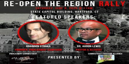 KeepCTFree's tweet photo. ⚡‼️Re-Open the Region Rally‼️⚡
June 6th at 11am
Hartford Capitol Building
@BrandonStraka & @AaronLewis4U will headline this amazing event
This will not be our new normal
#WalkAway
#KeepCTFree
#ctpolitics https://t.co/HYOW9CSRvA
