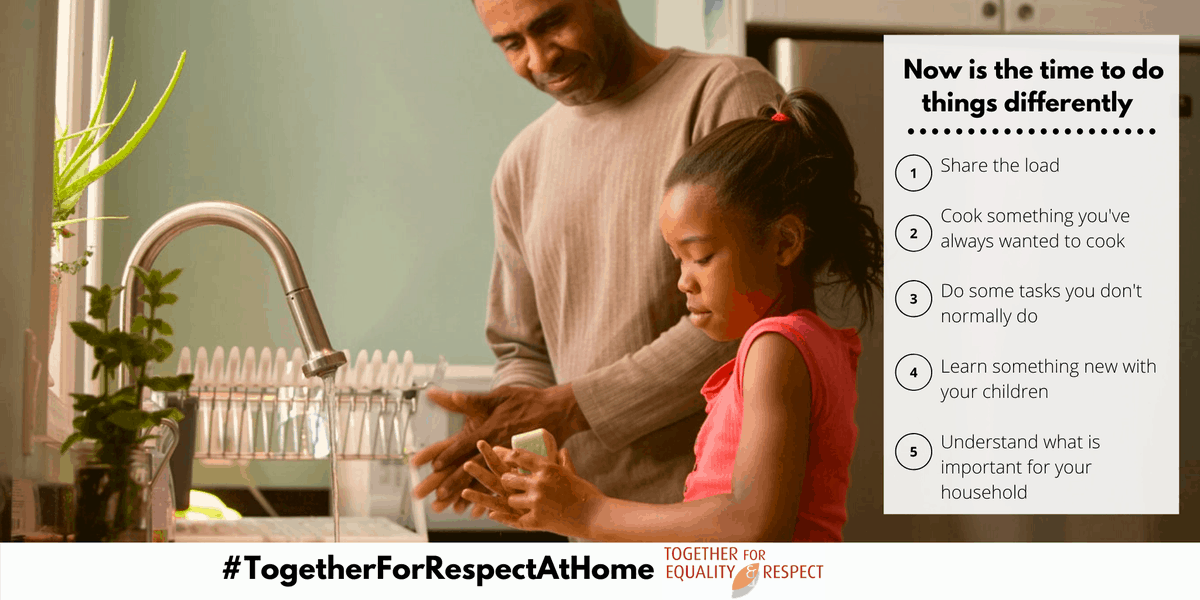 yrcouncil's tweet photo. Now is the time to do things differently and work out what is important for your
household. See our tips on how to share the load. #TogetherForRespectAtHome https://t.co/ZK0oZz4cQp