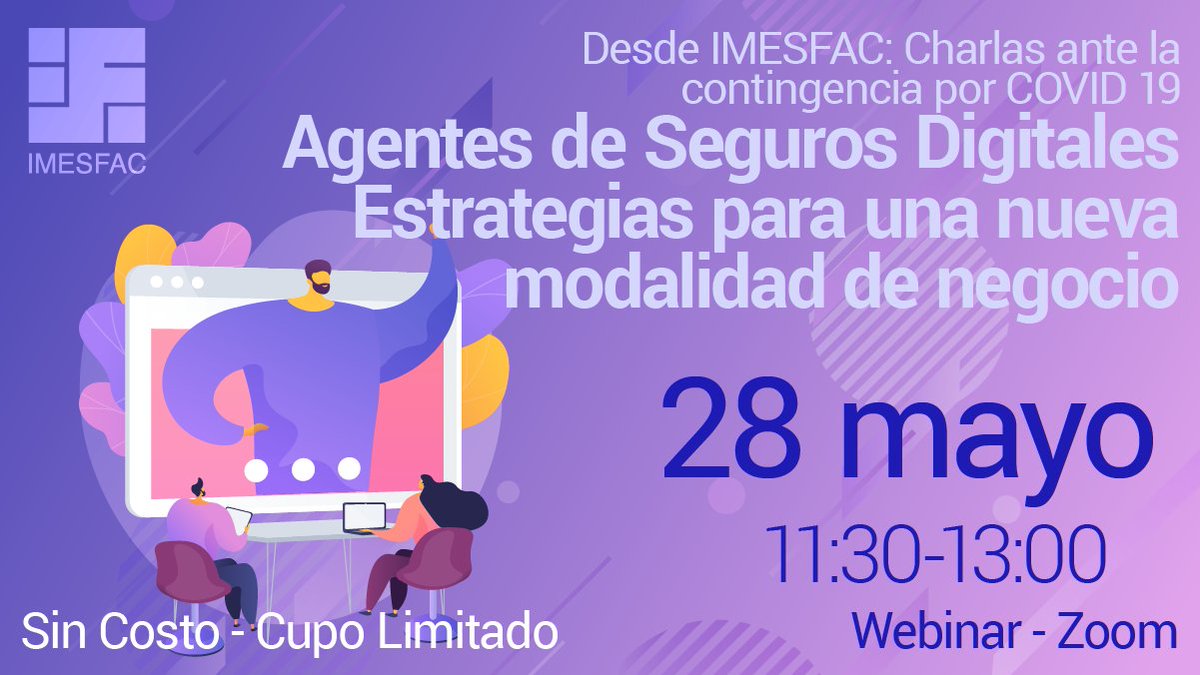 IMESFAC's tweet image. Desde IMESFAC presentamos: Charlas ante la contingencia por COVID 19. Seis webinars gratuitos para darte las mejores herramientas en esta contingencia. Cupo limitado. (1/2)

Regístrate aquí : buff.ly/2yZj2Cm