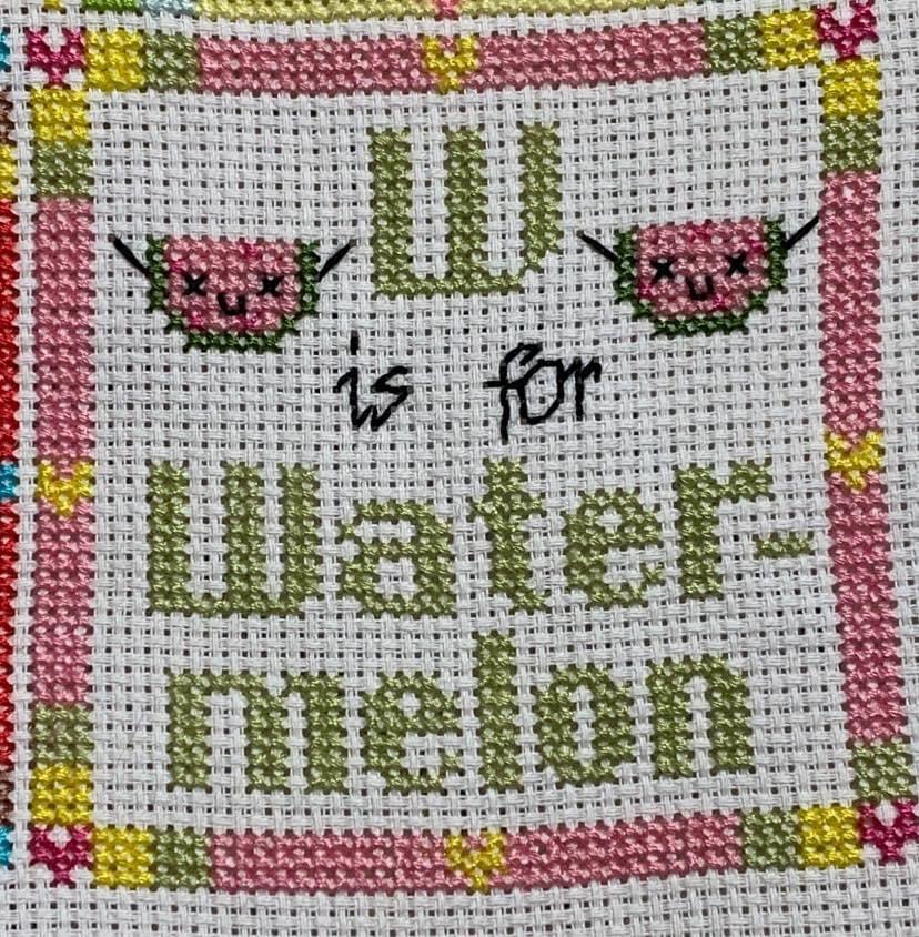 EllasPromiset18's tweet photo. Finally got the W stitched up and finished on my abc project.😍 #crossstitch #makingmemories #raisingawareness #trisomy18 🌟 https://t.co/hoilOHh9g8