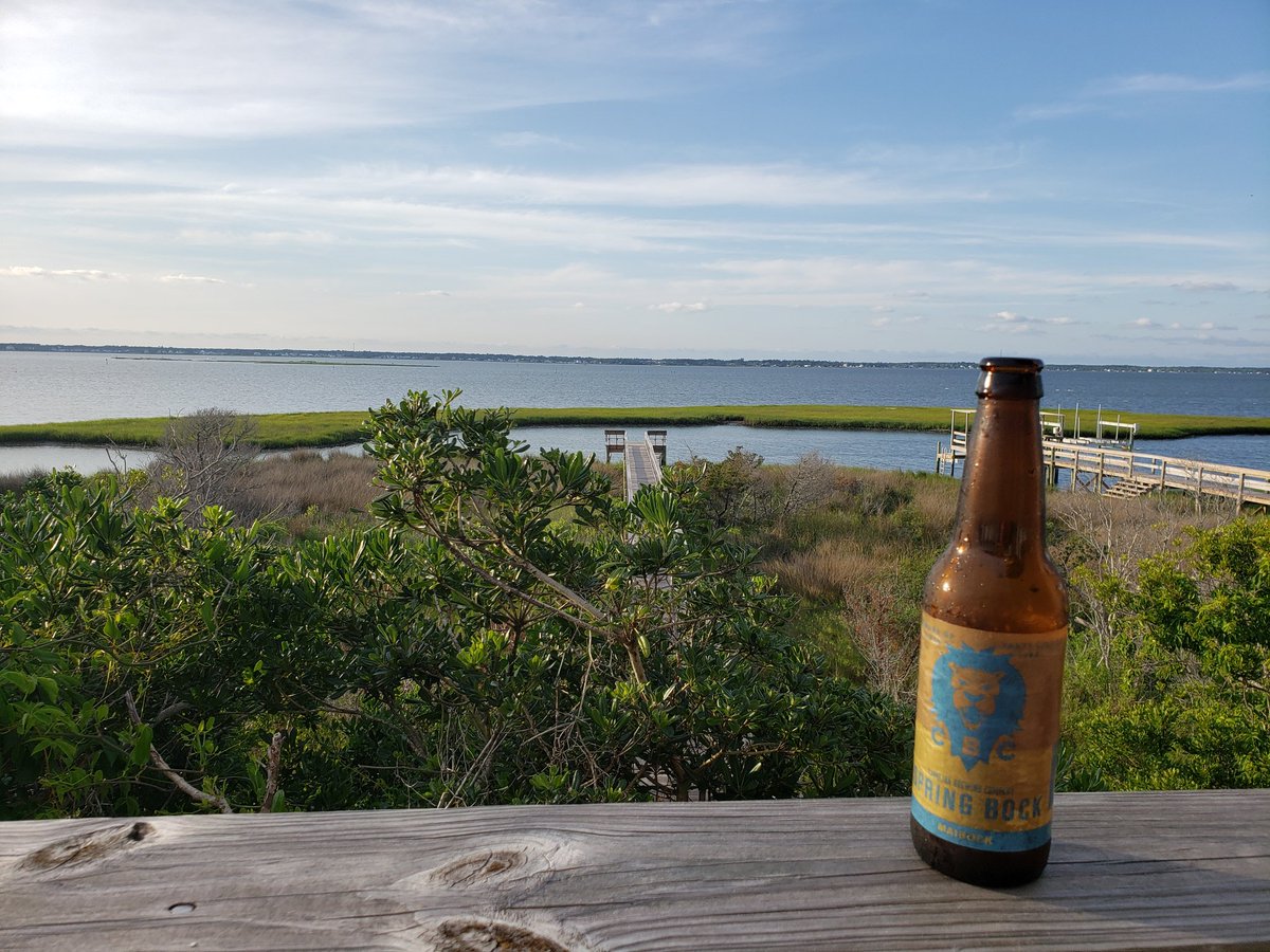 BKKtoNC's tweet photo. Sound view @CrystalCoast_NC #EmeraldIsle with #SpringBock @CarolinaBrewing for Memorial Day week! #carolinabrewingcompany https://t.co/mpvmwTGJEf